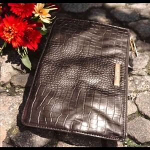 Katie Loxton S Black Celine Croc Large Perfect Pouch KLB623